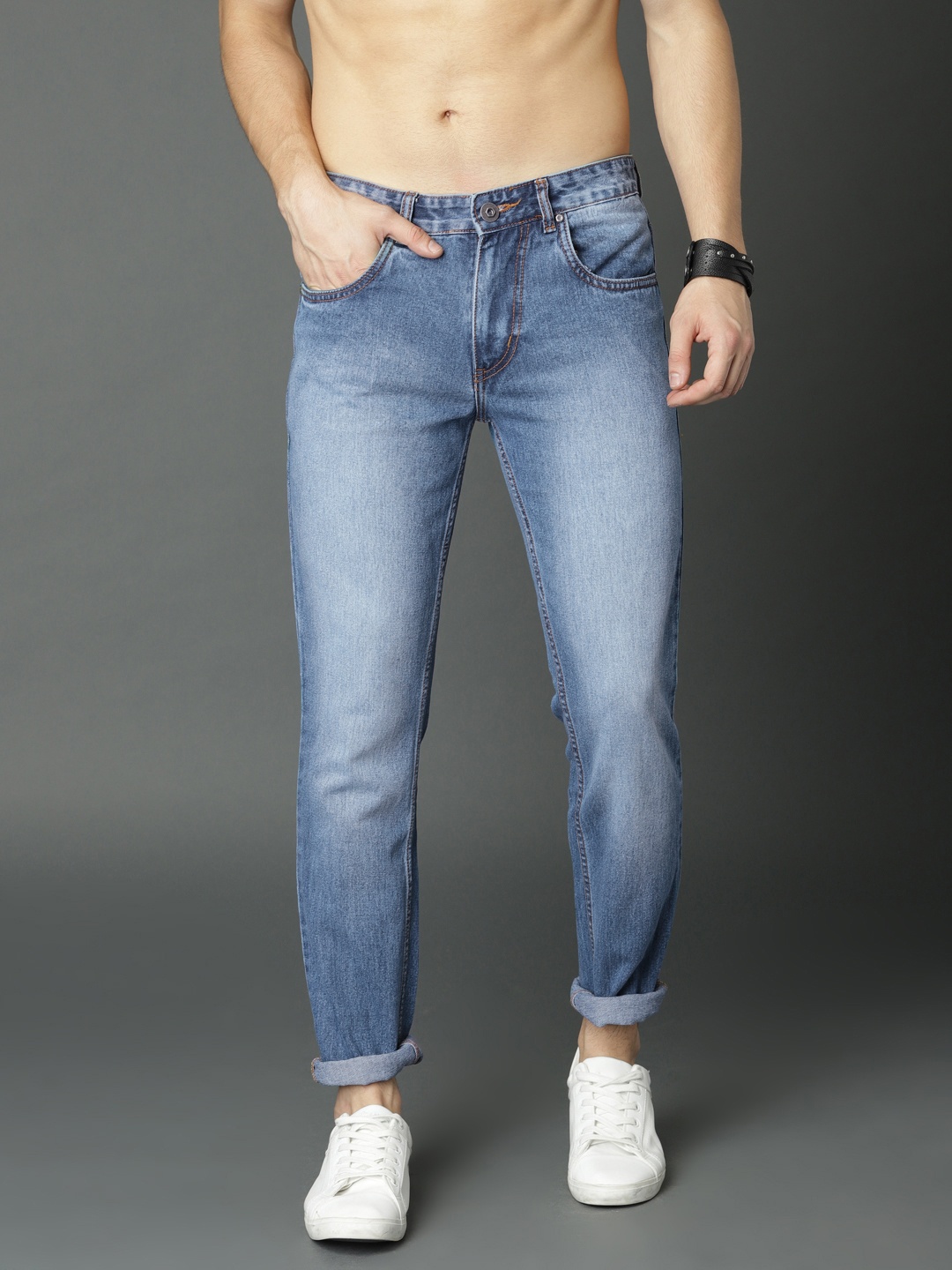 Roadster Men Blue Slim Fit Mid-Rise Clean Look Jeans