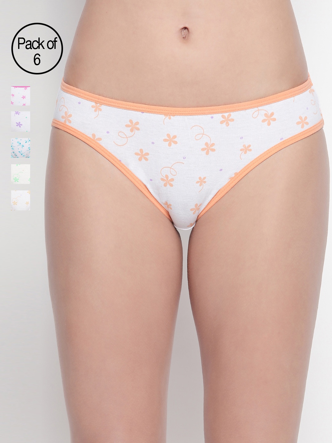 

BODYCARE Women Pack of 6 Briefs E11000-6PCS, Assorted
