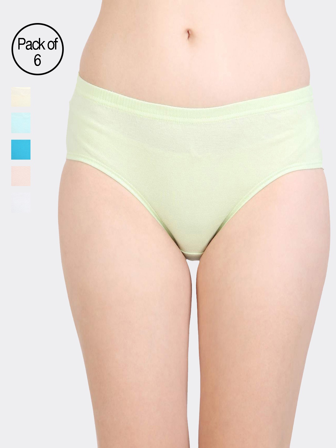 

BODYCARE Women Pack of 6 Assorted Hipster Briefs E2C-6PCS
