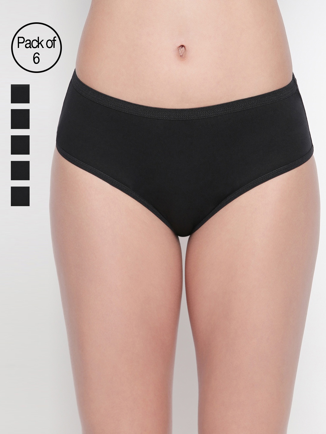 Bodycare Black Pack of 6 Hipster E26B