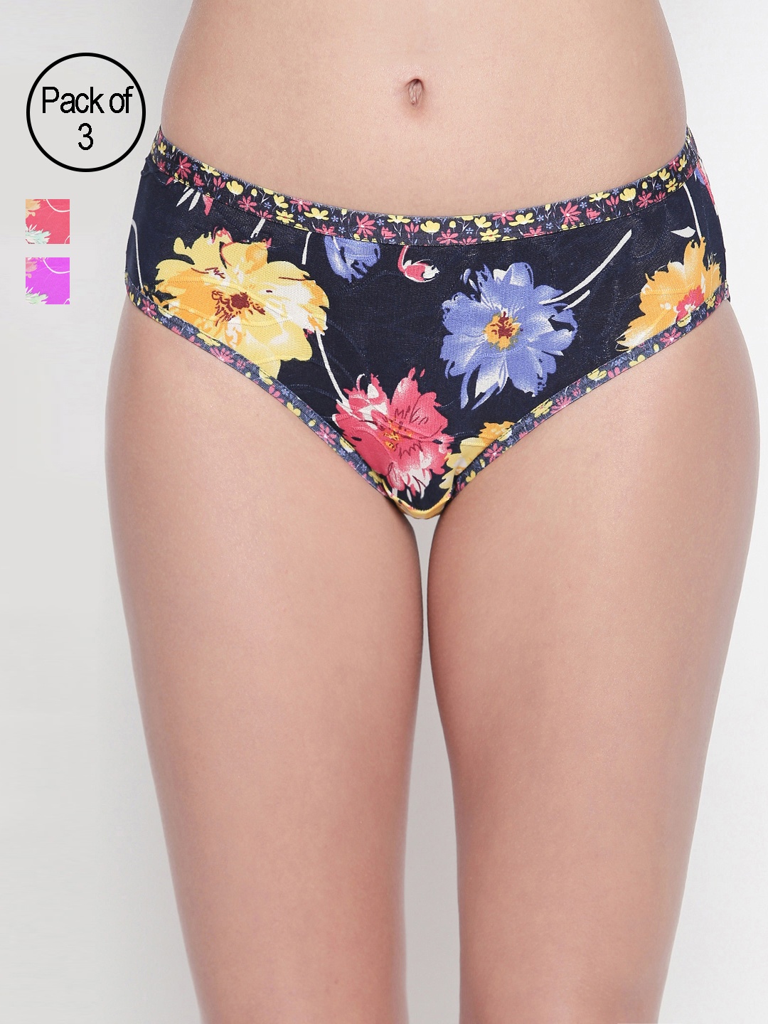 

Bodycare Women Pack Of 3 Assorted Hipster Briefs 8022