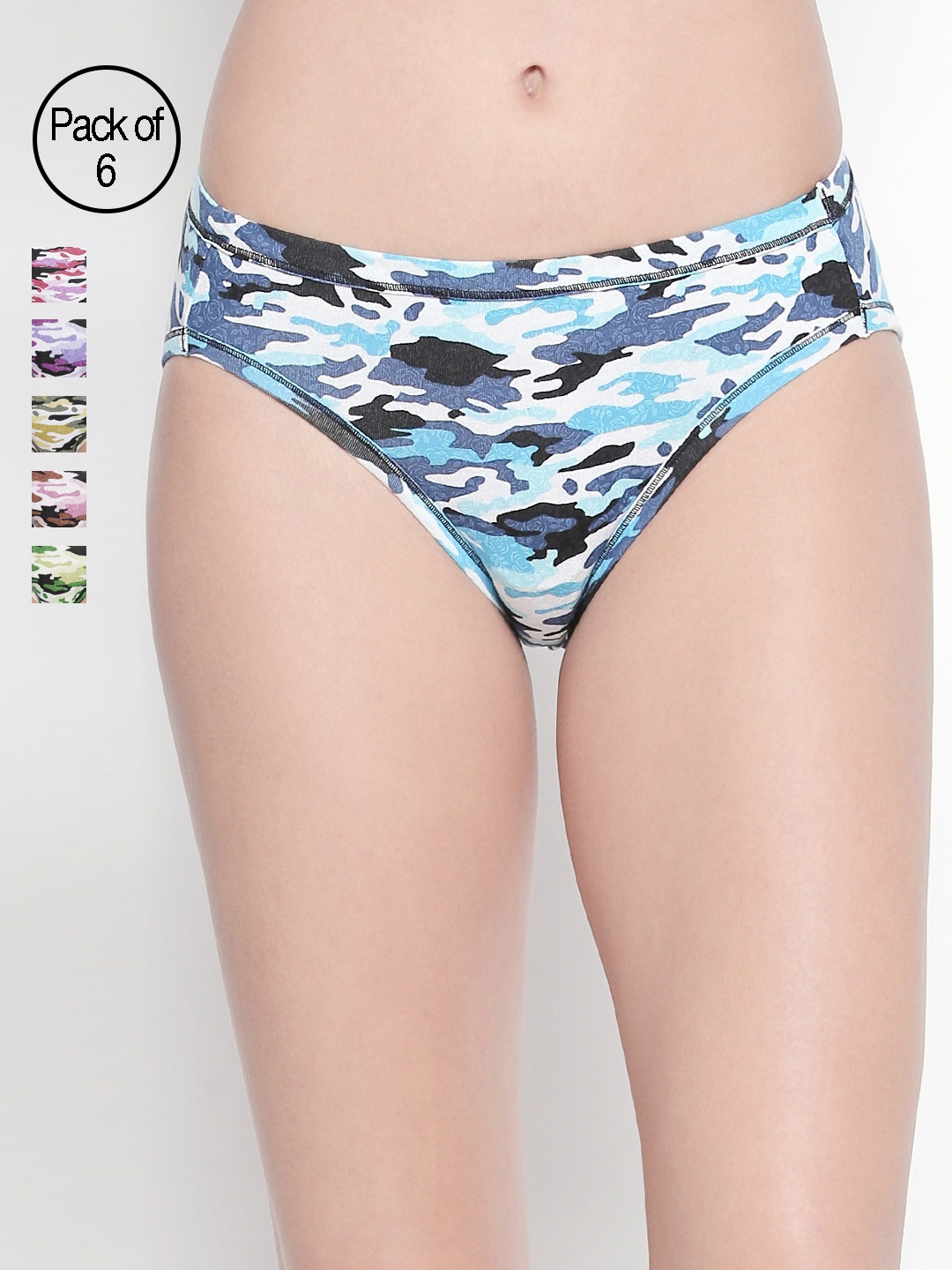 

Bodycare Women Pack of 6 Printed Bikini Briefs 8048-6PCS, Assorted