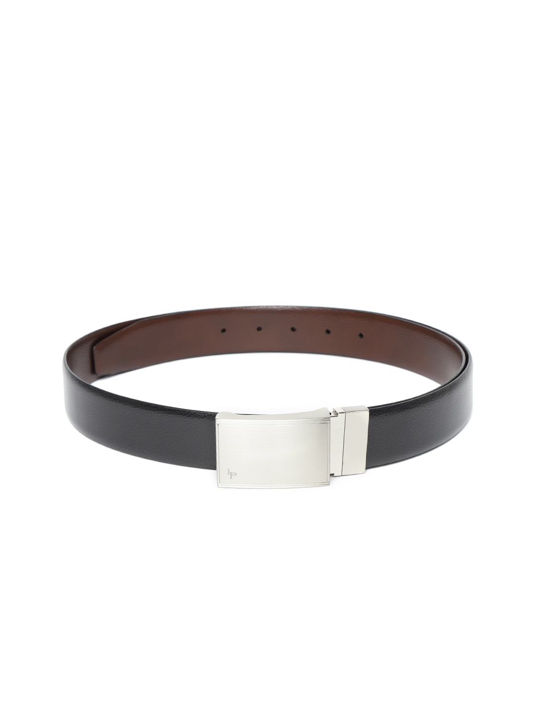 

Lino Perros Men Black & Brown Solid Reversible Leather Belt