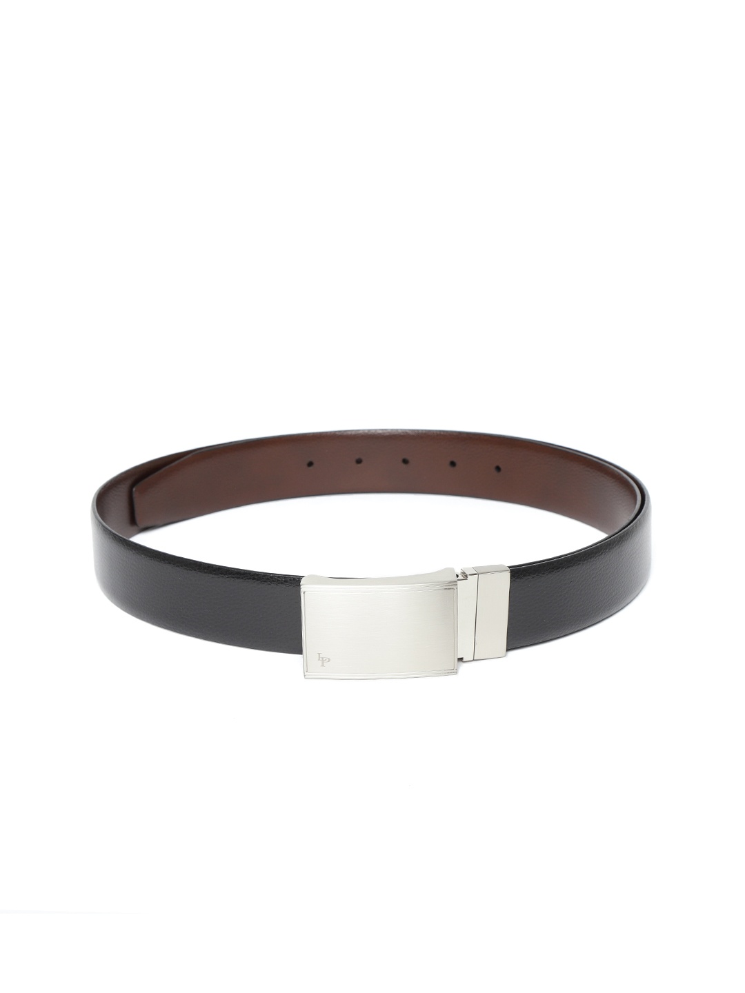 

Lino Perros Men Black & Brown Solid Reversible Leather Belt