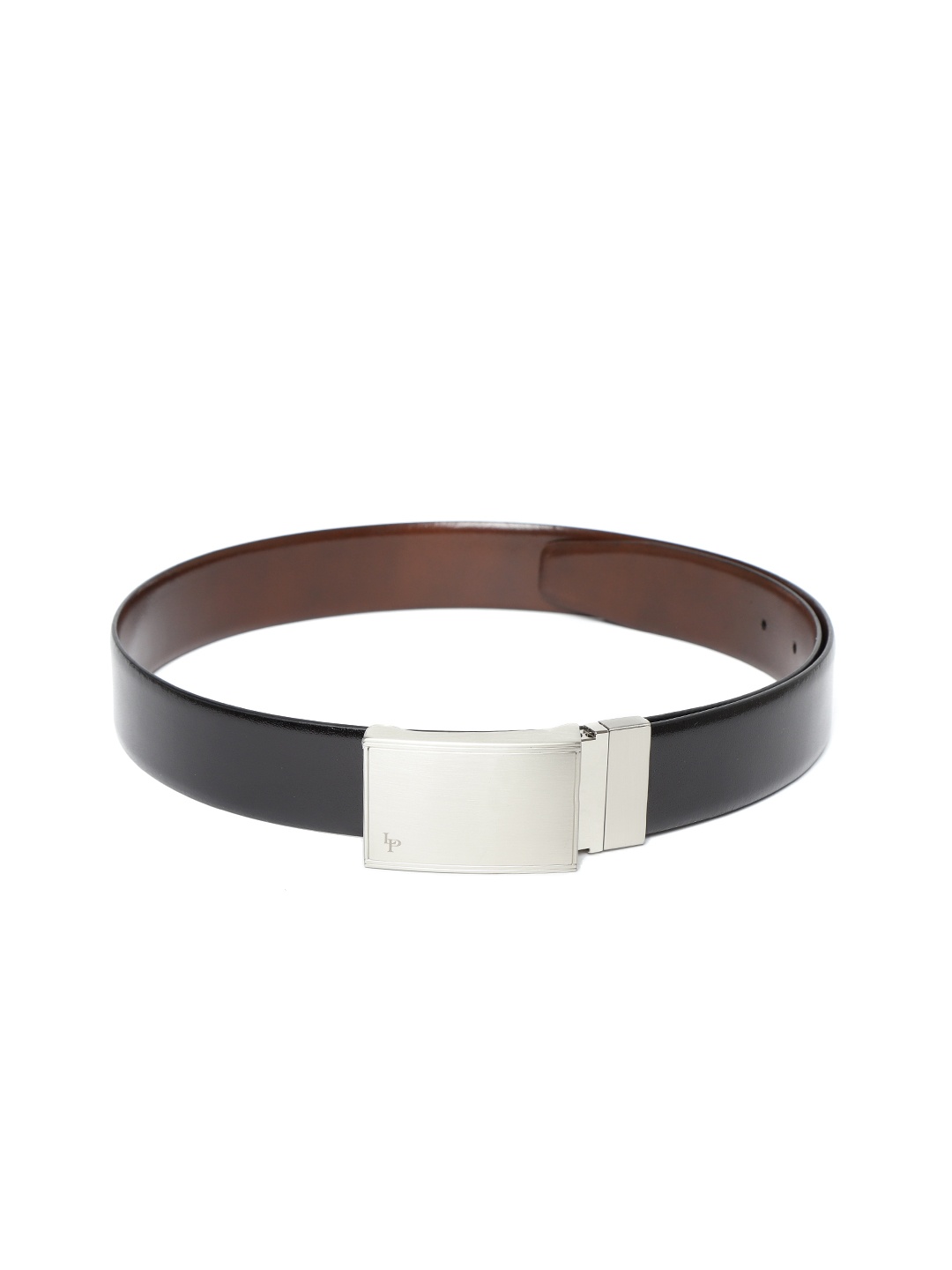 

Lino Perros Men Brown & Black Solid Reversible Leather Belt