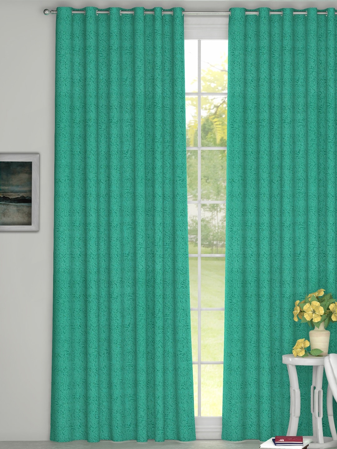 

GM Sea Green Room Darkening Door Curtains