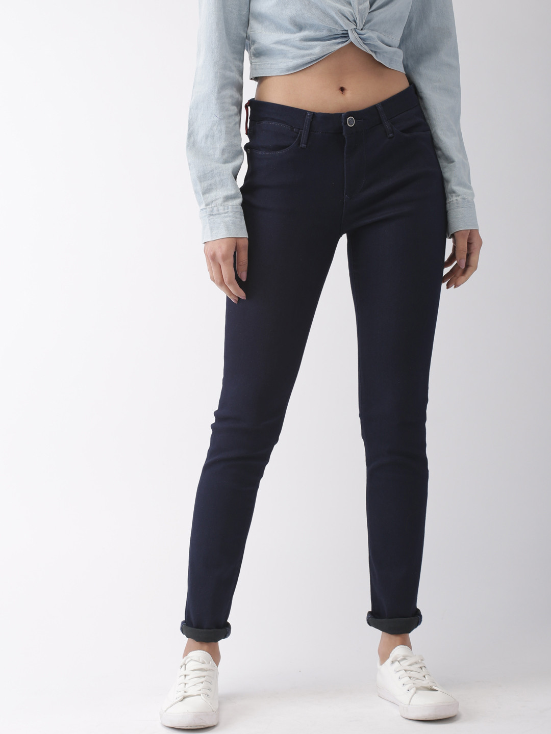 

Levis Women Blue Skinny Fit Mid-Rise Clean Look Stretchable Jeans 711