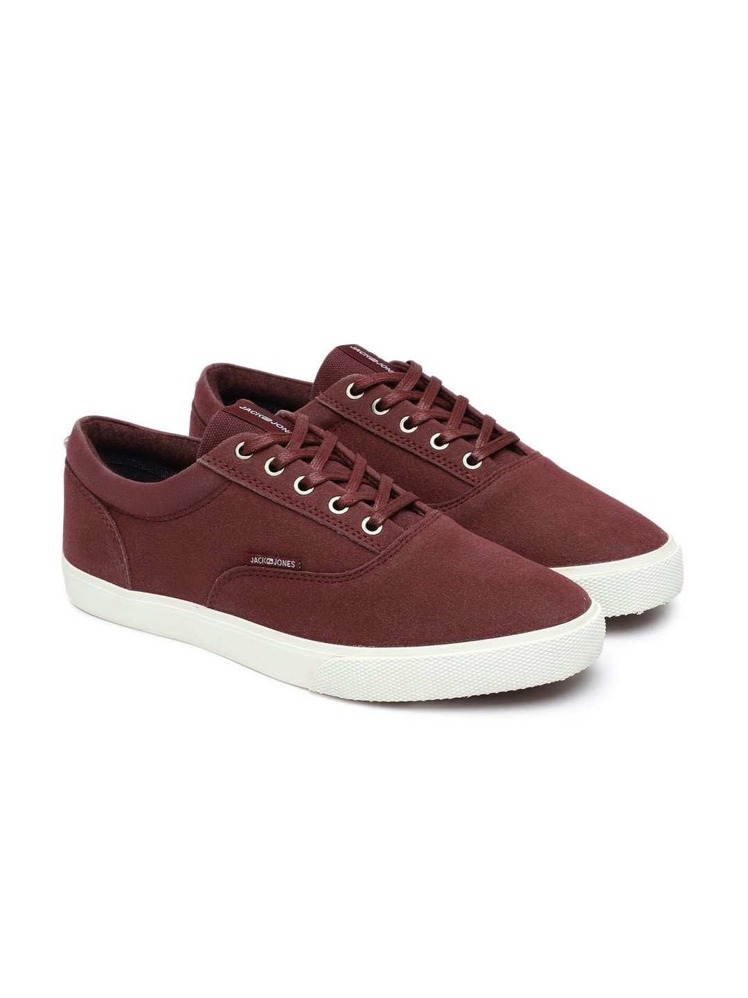 

Jack & Jones Men Maroon Solid Sneakers