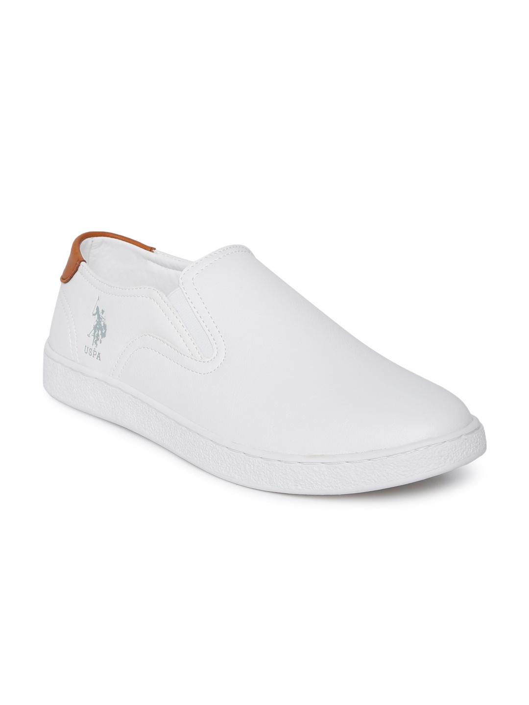 

U.S. Polo Assn. Men White Slip-On Sneakers