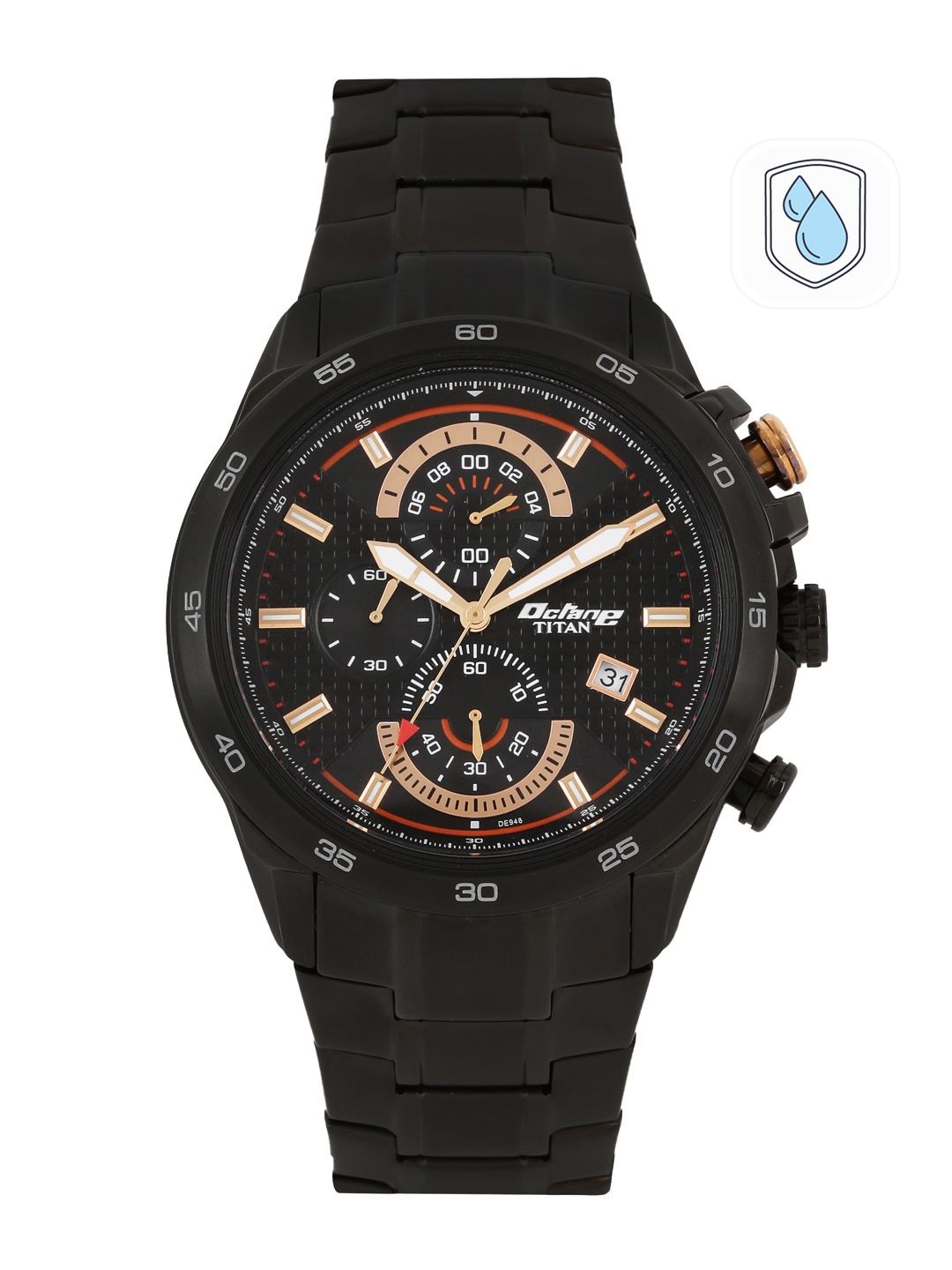 

Titan Octane Men Black Dial Chronograph Watch 90046NM01