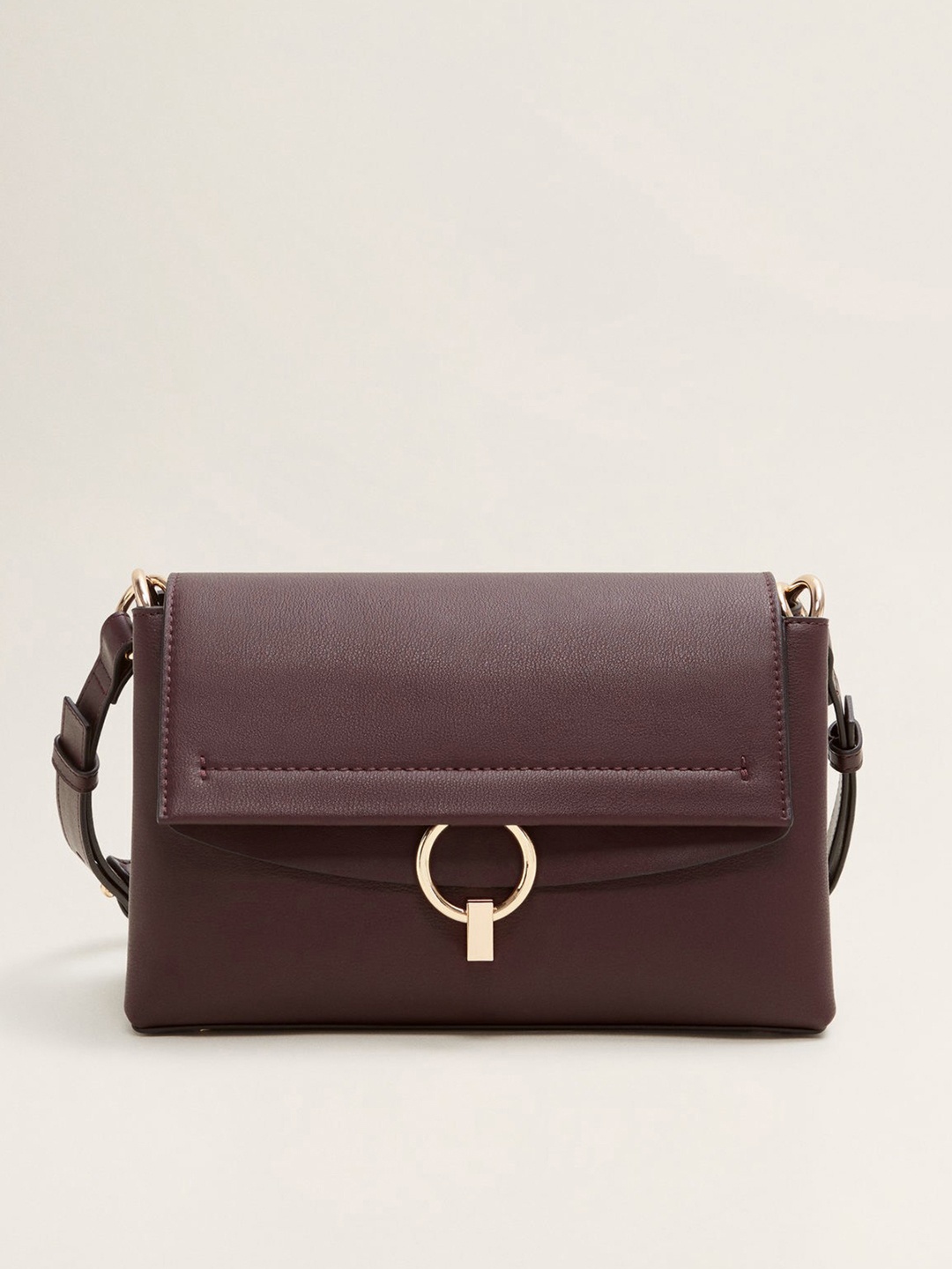 

MANGO Burgundy Solid Sling Bag