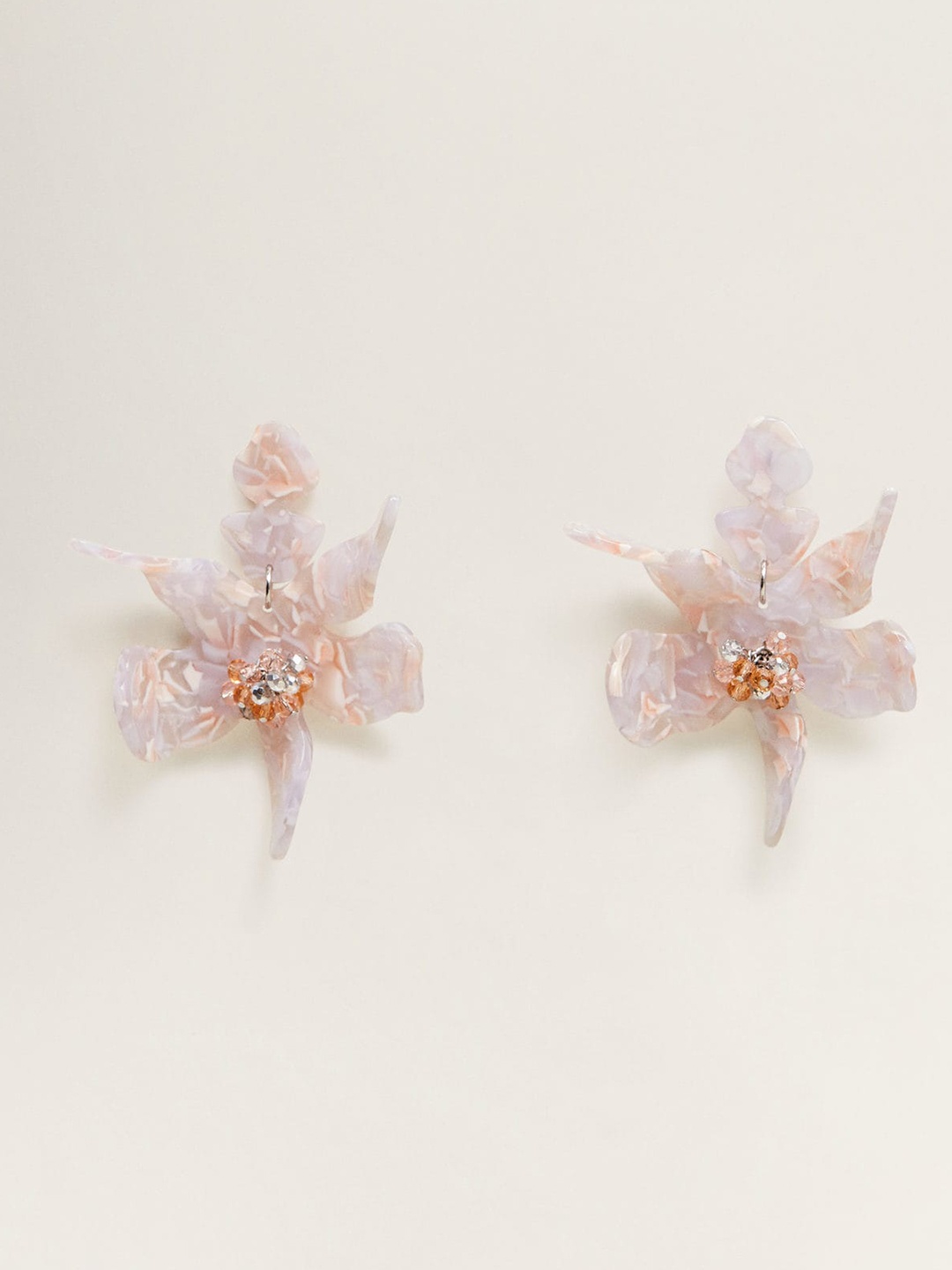 

MANGO Lavender Star-Shaped Drop Earrings