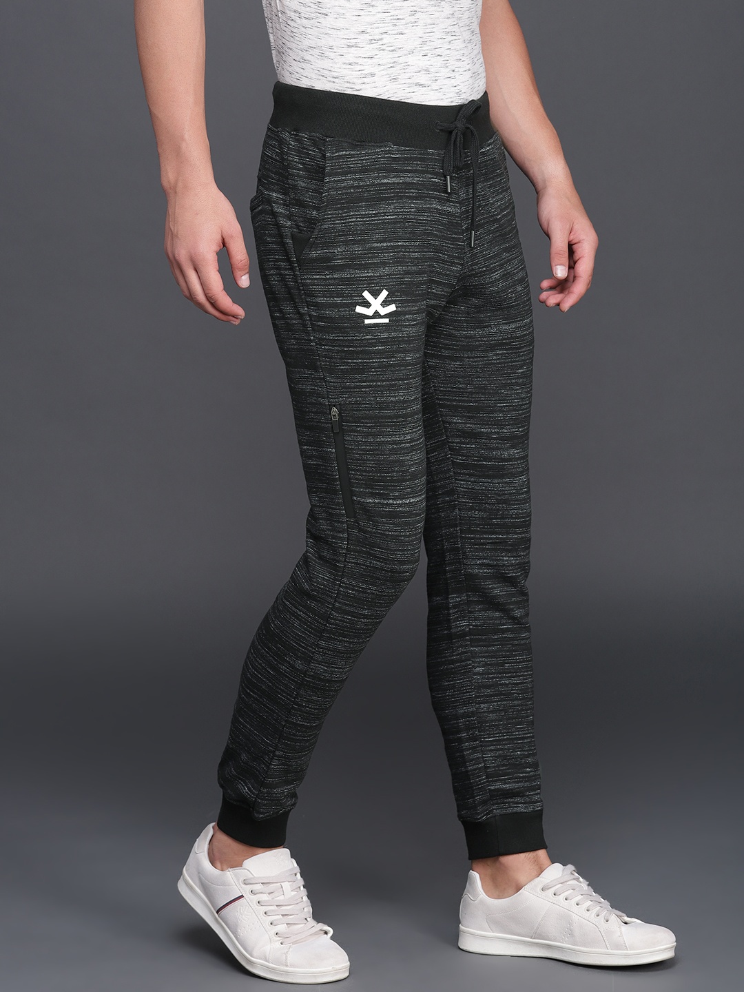 

WROGN Men Black & Grey Joggers