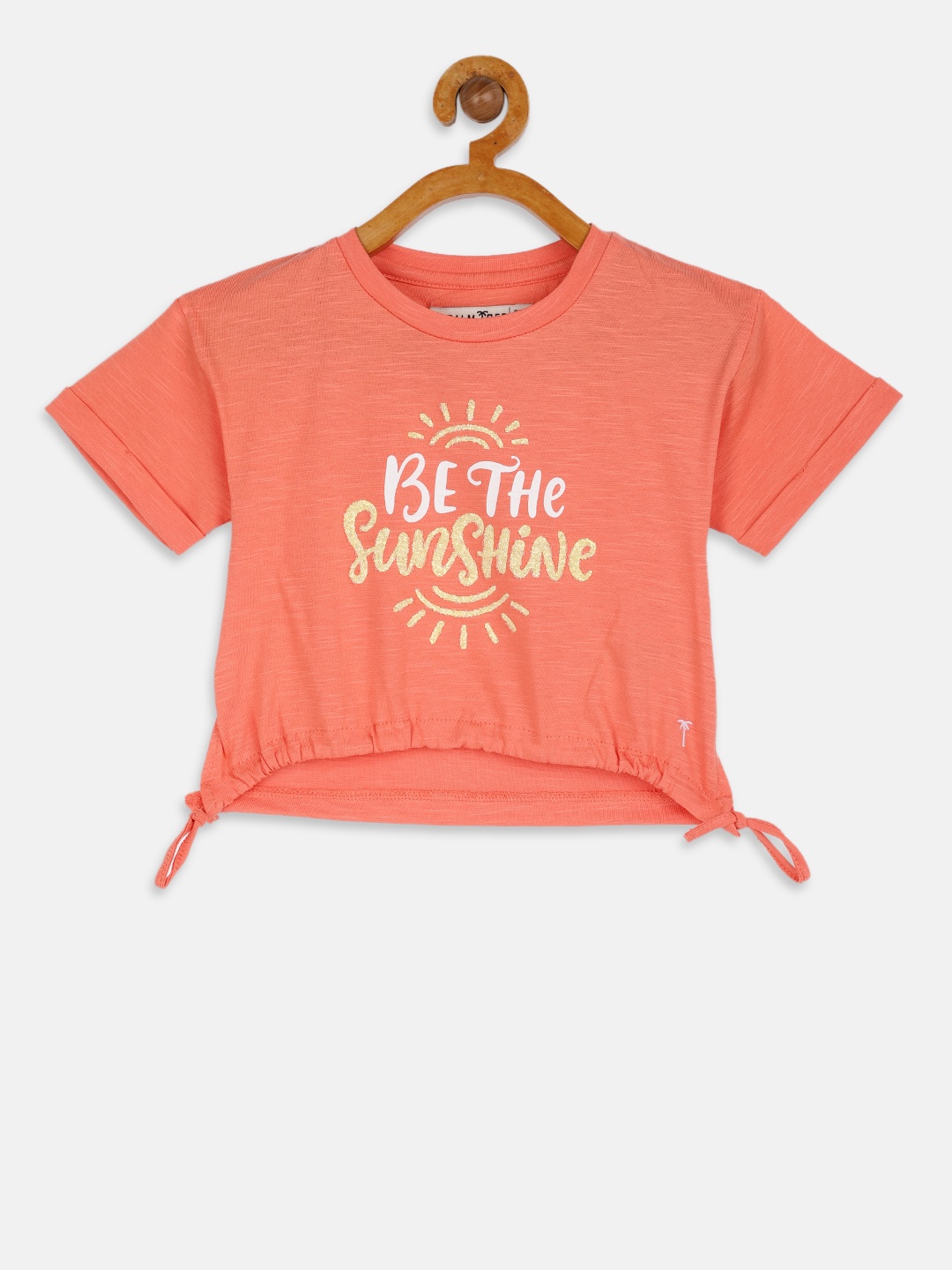 

Palm Tree Girls Coral Printed Pure Cotton Top