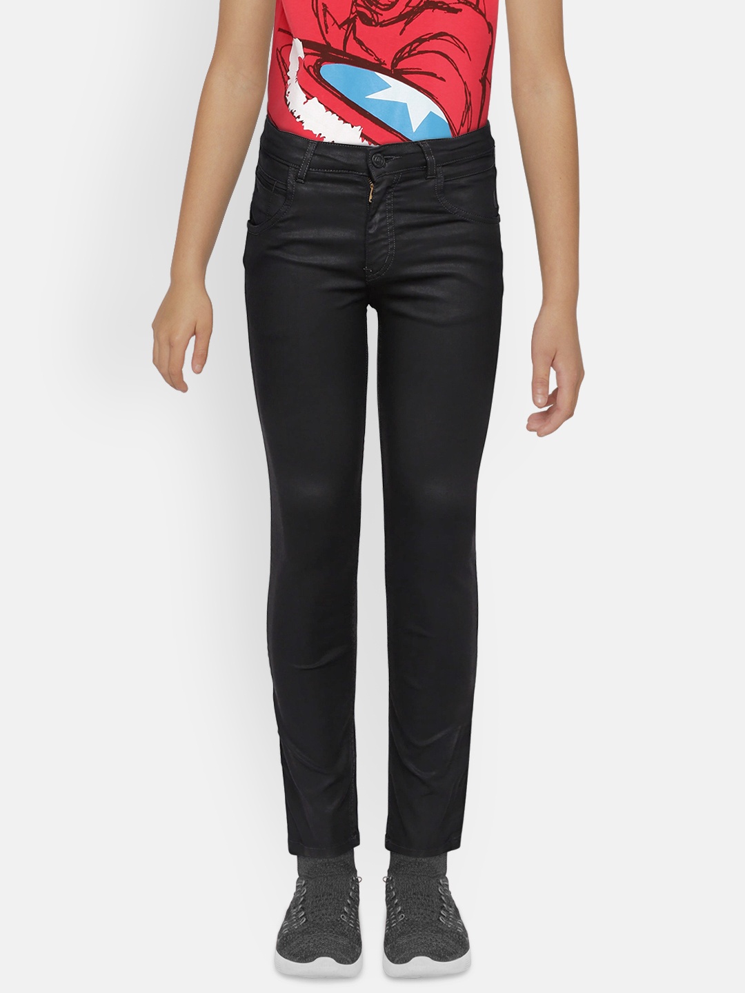 

Gini and Jony Boys Black Slim Fit Mid-Rise Clean Look Jeans