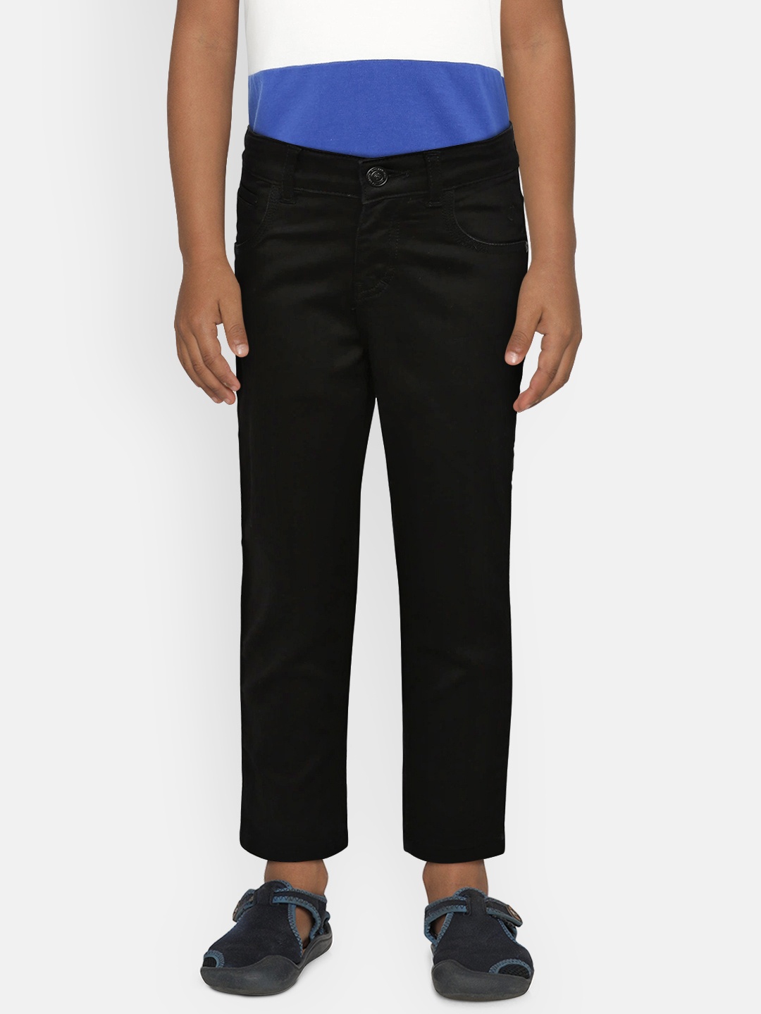 

Gini and Jony Boys Black Slim Fit Mid-Rise Clean Look Jeans
