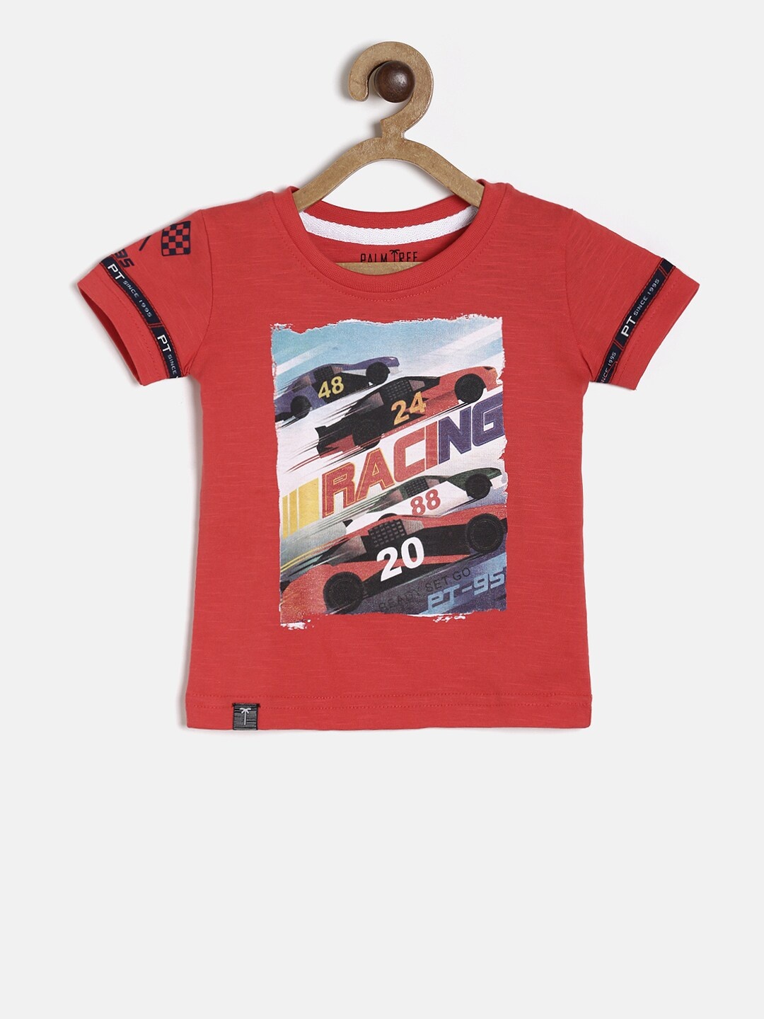 

Palm Tree Boys Red Printed Round Neck T-shirt