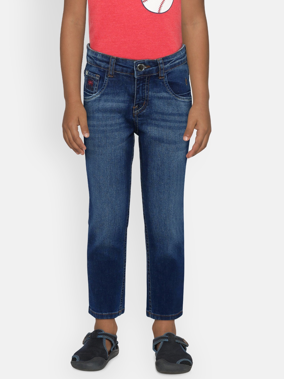 

Gini and Jony Boys Blue Mid-Rise Clean Look Jeans