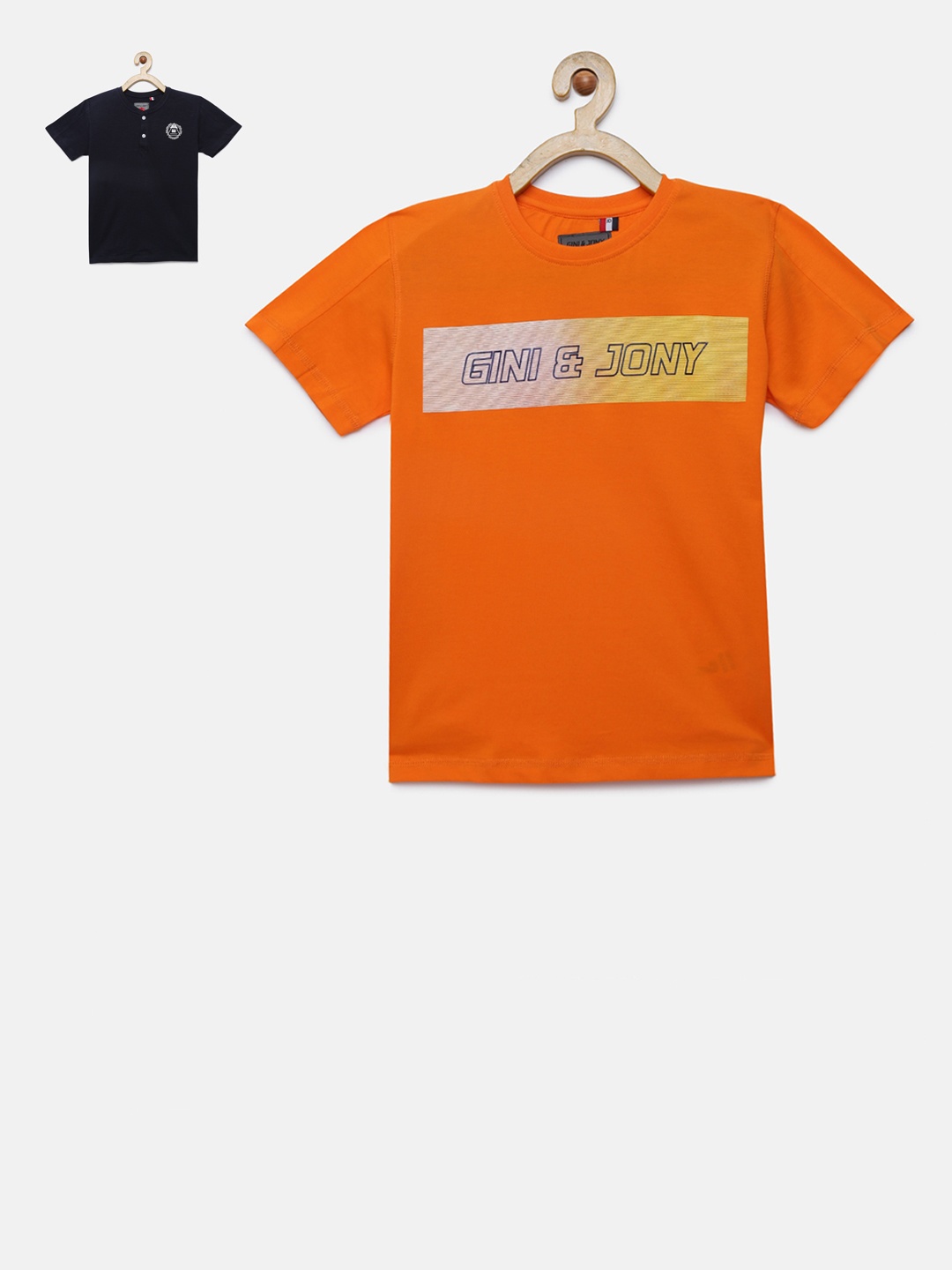 

Gini and Jony Boys Pack Of 2 T-shirts, Navy blue