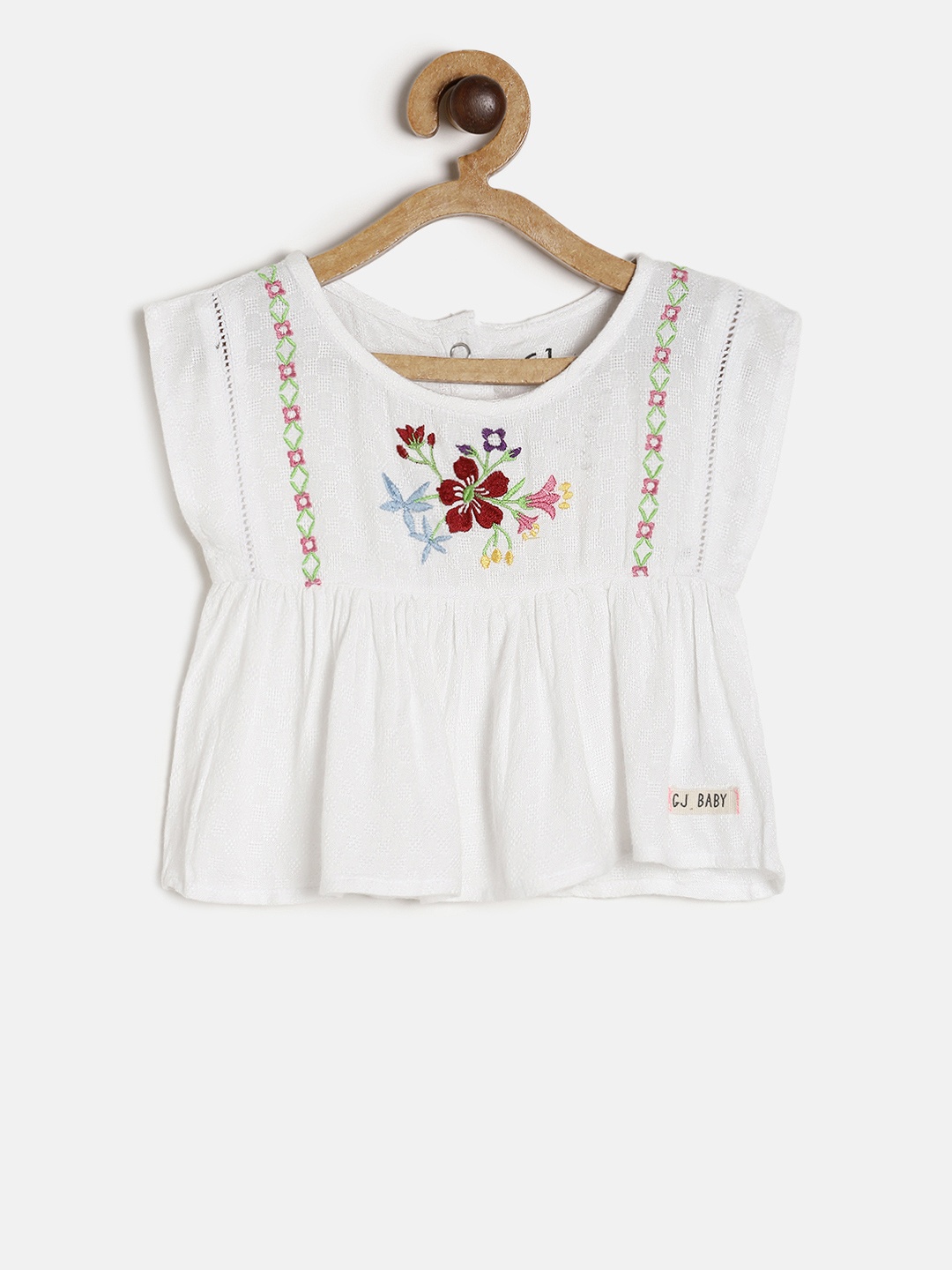 

Gini and Jony Girls White Printed Top