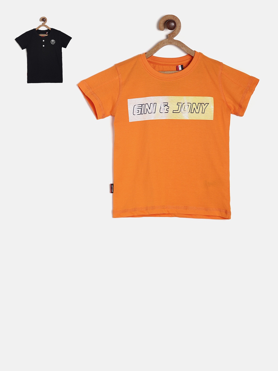 

Gini and Jony Boys Pack of 2 Blue T-shirts, Orange