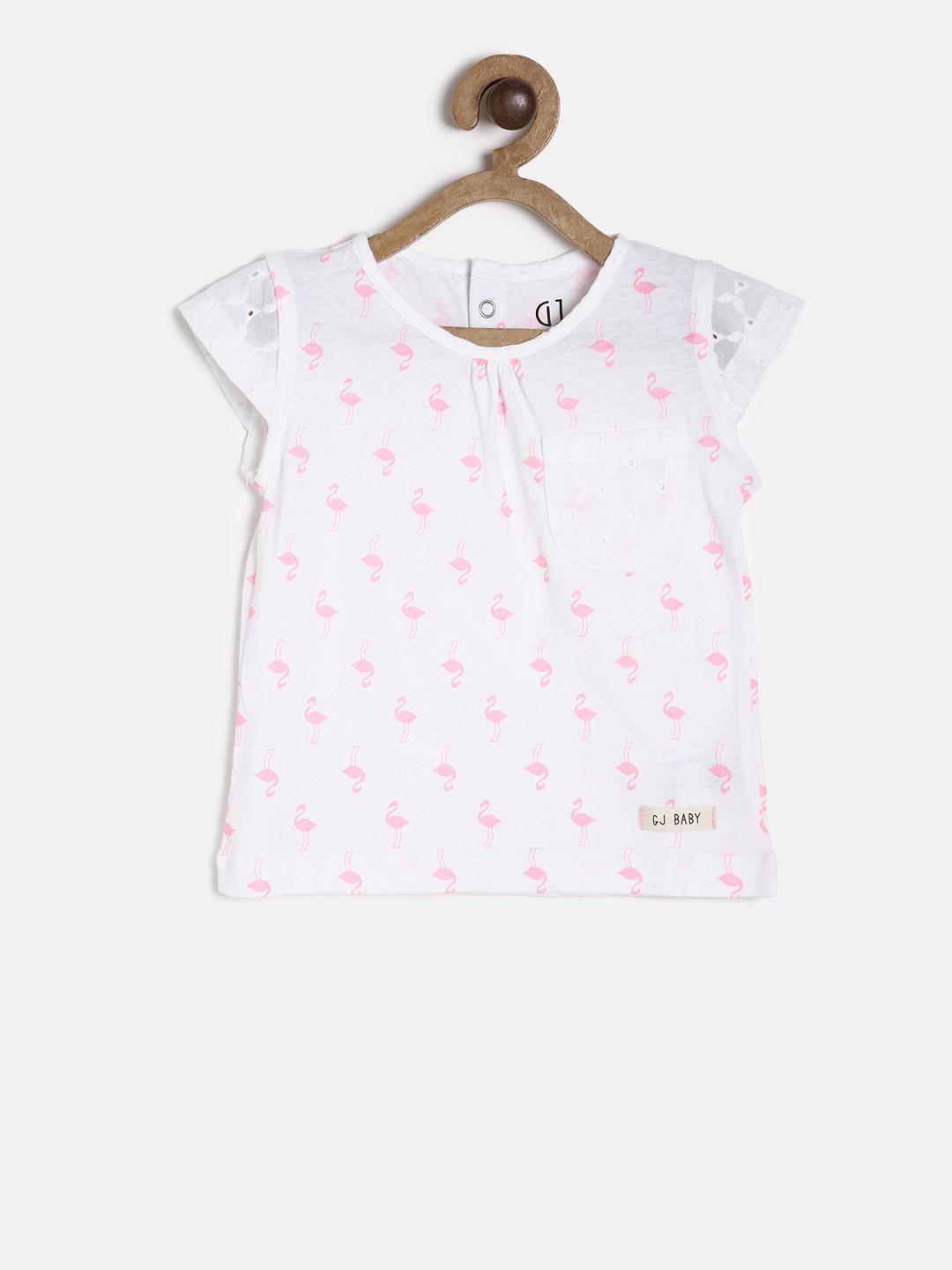 

Gini and Jony Girls White Printed Top