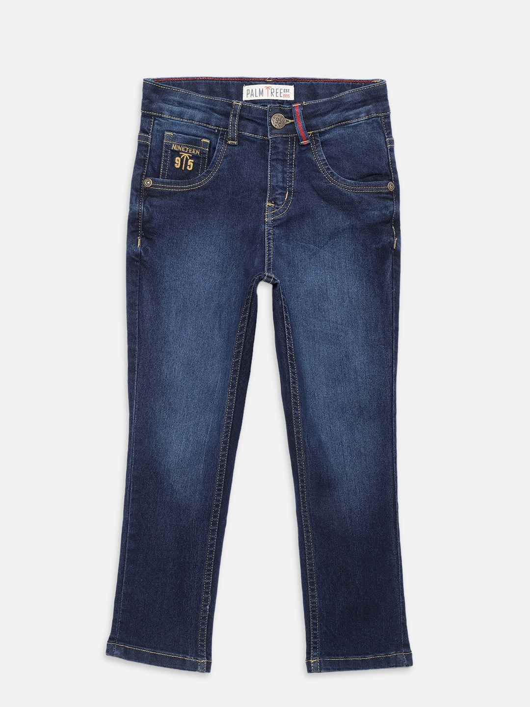 

Palm Tree Boys Blue Slim Fit Mid-Rise Clean Look Stretchable Jeans