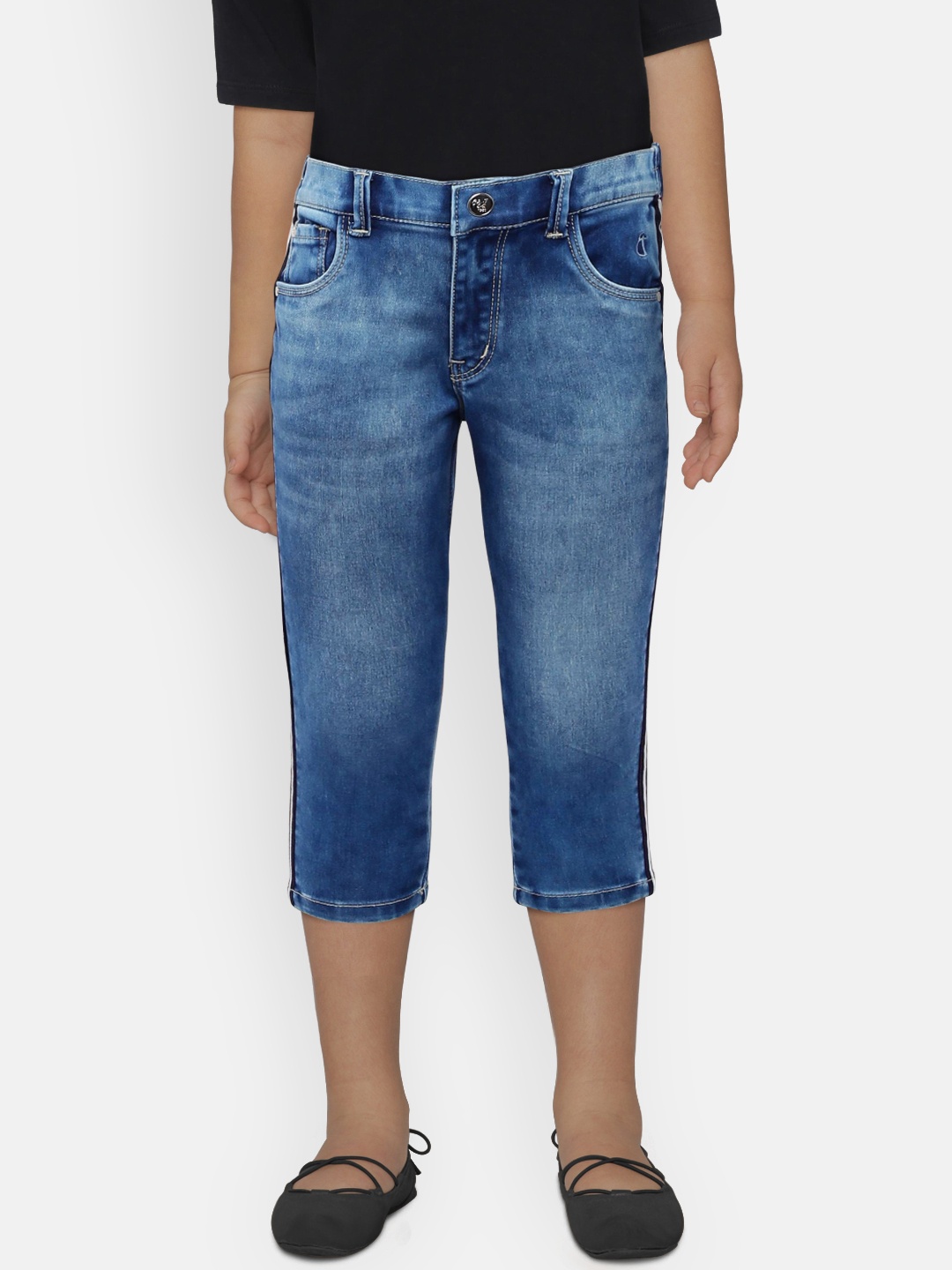 

Gini and Jony Girls Blue Slim Fit Mid-Rise Clean Look Jeans