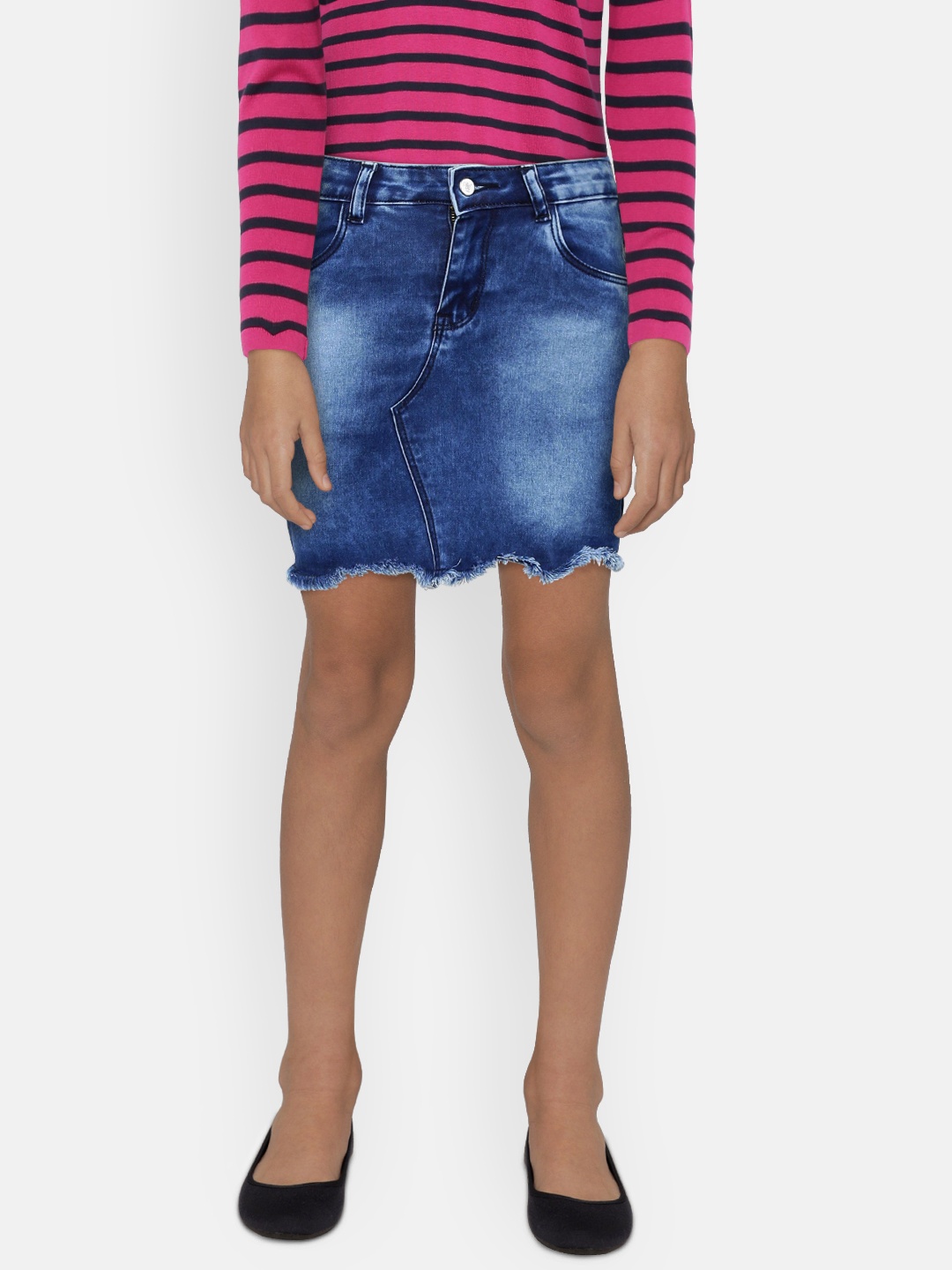 

Gini and Jony Girls Blue A-Line Denim Skirt