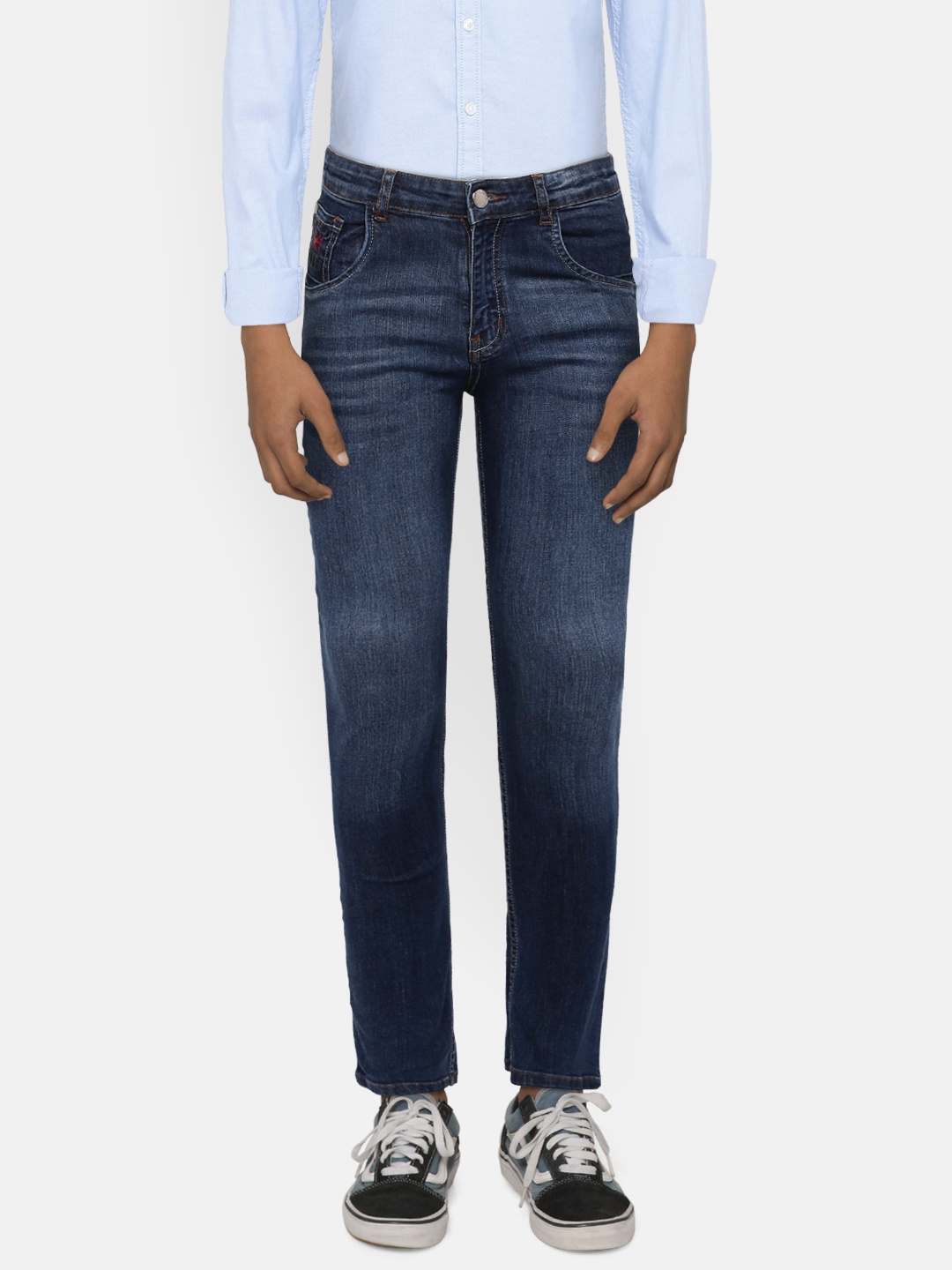 

Gini and Jony Boys Navy Blue Slim Fit Mid-Rise Clean Look Jeans