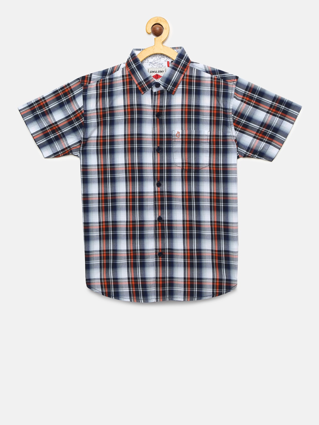 

Gini and Jony Boys Multicoloured Regular Fit Checked Casual Shirt, Multi