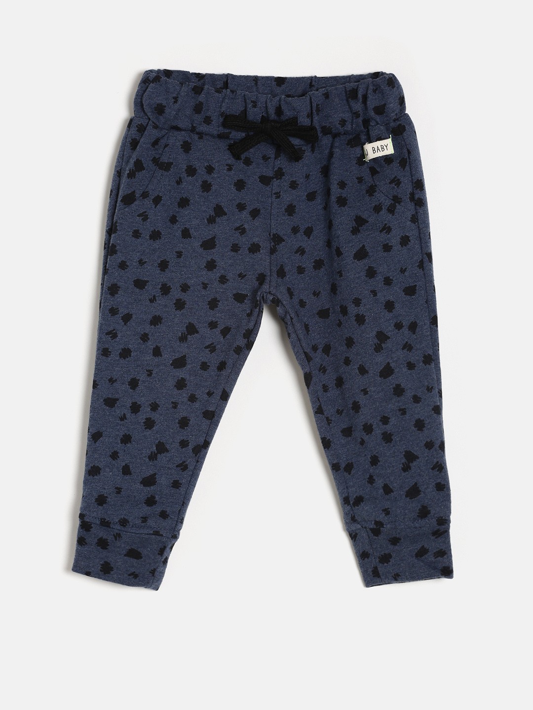 

Gini and Jony Boys Navy Blue Printed Joggers
