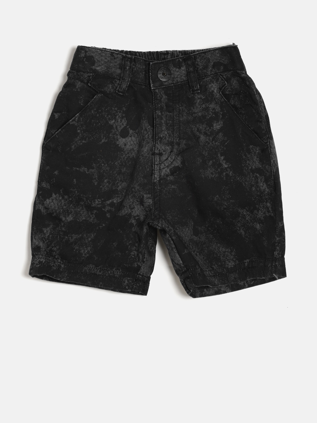 

Gini and Jony Boys Charcoal Grey Printed Regular Fit Shorts