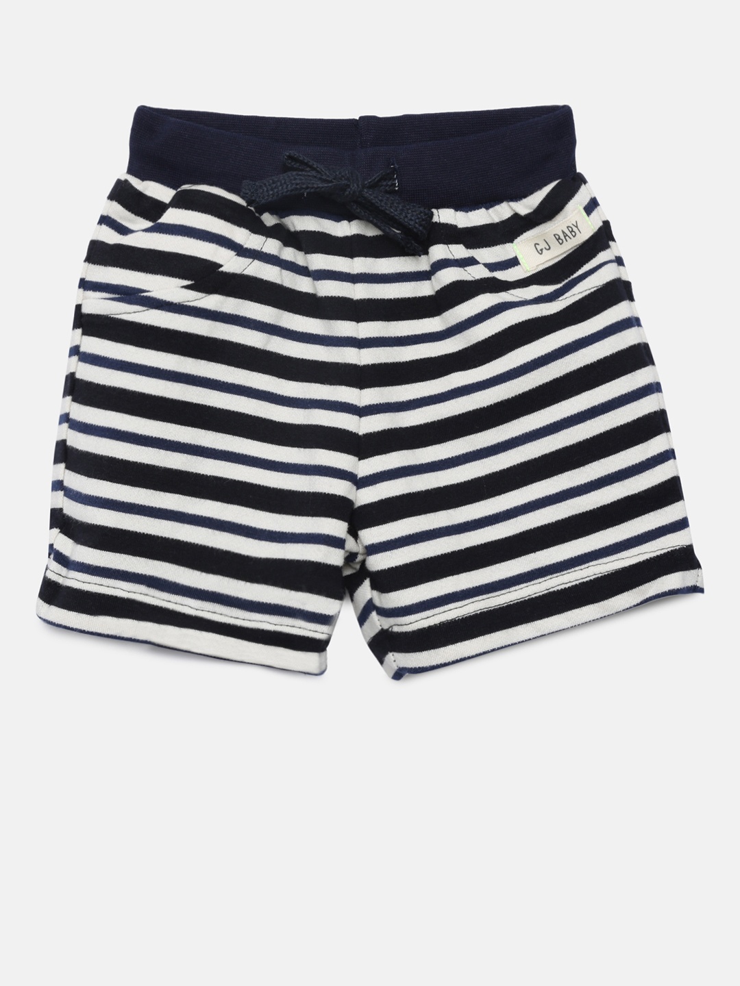 

Gini and Jony Boys Grey Striped Regular Fit Shorts