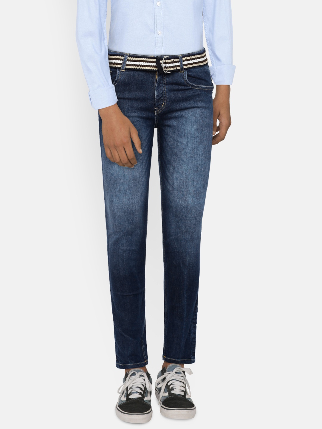 

Palm Tree Boys Blue Slim Fit Mid-Rise Clean Look Jeans