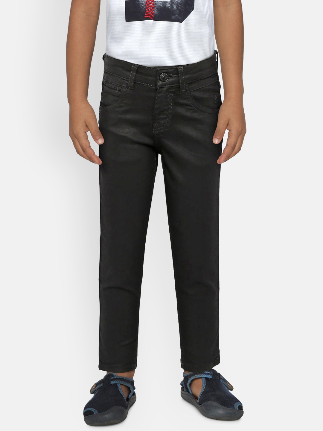 

Gini and Jony Boys Black Slim Fit Mid-Rise Clean Look Jeans