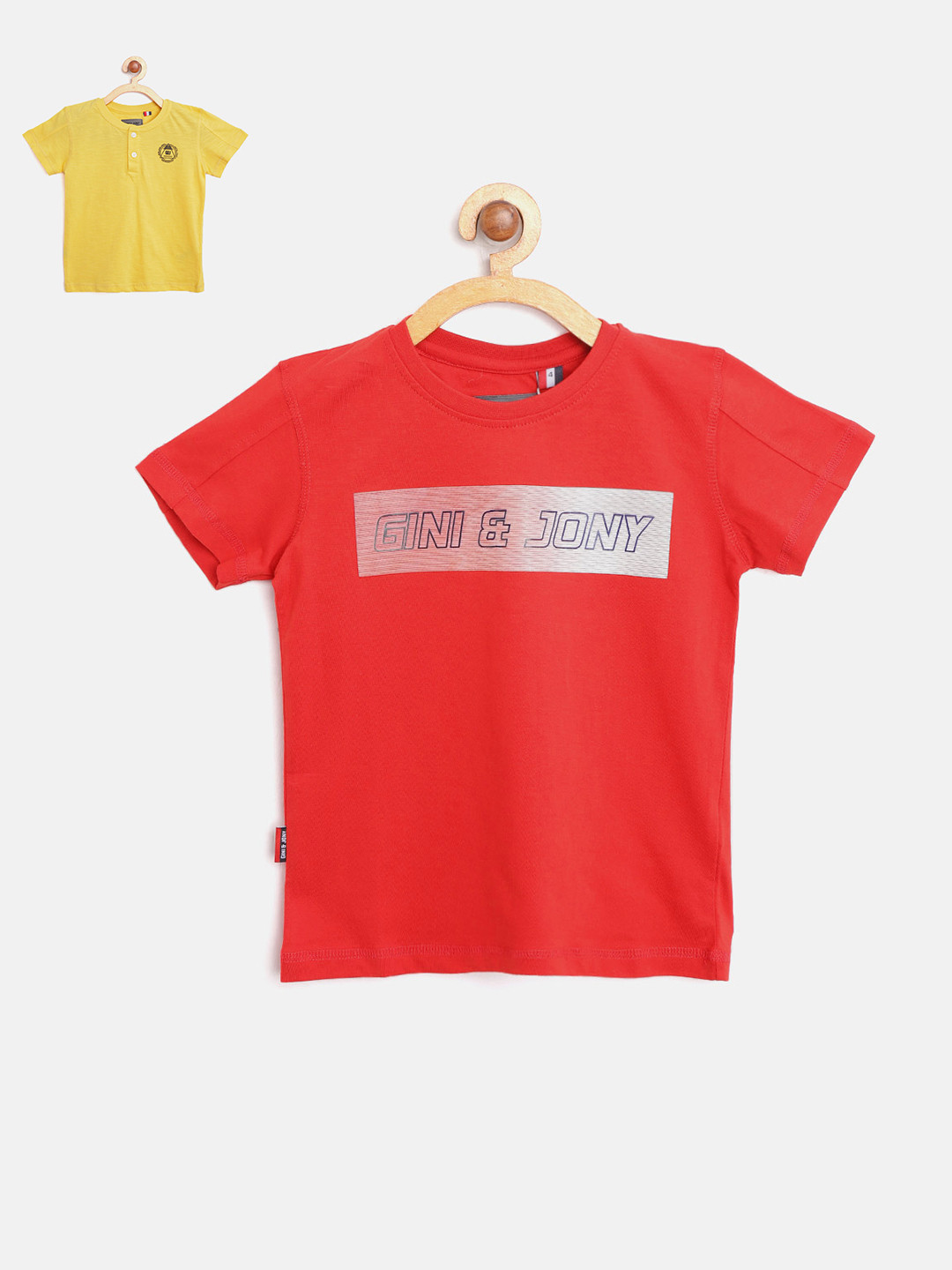 

Gini and Jony Boys Pack of 2 T-shirts, Yellow