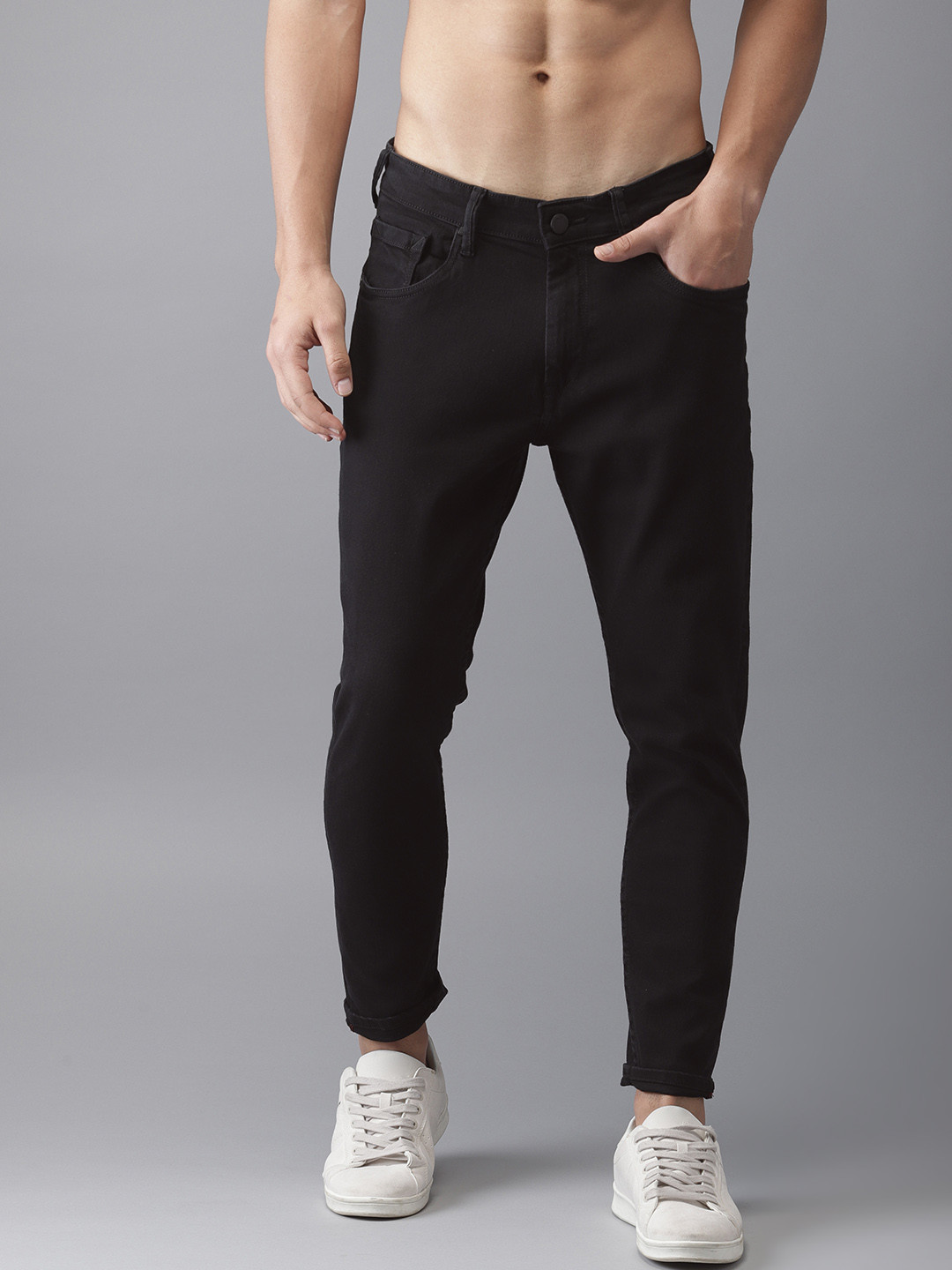 

Moda Rapido Men Black Slim Fit Mid-Rise Clean Look Stretchable Jeans