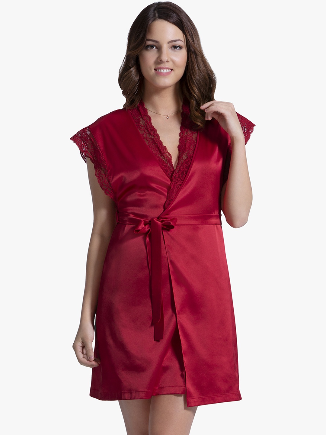 

Amante Women Red Solid Robe SLP70303