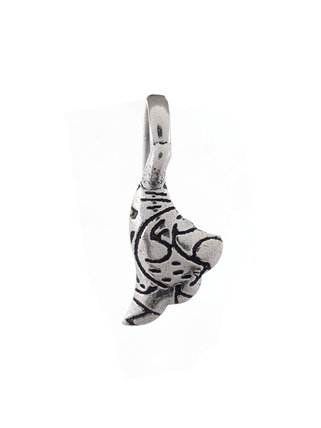 

Silvermerc Designs Women Oxidised Silver-Plated Clip-On Nosepin