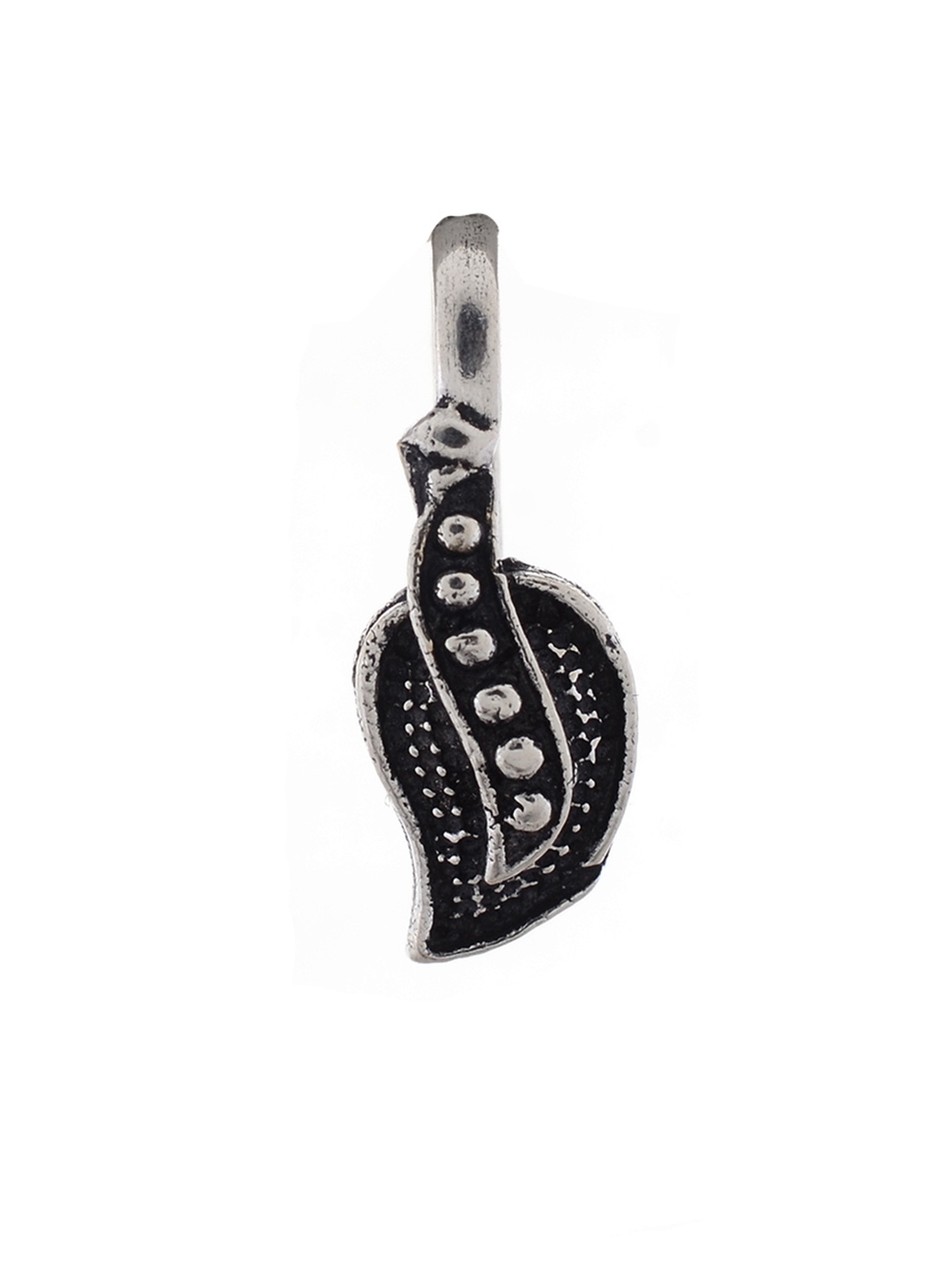 

Silvermerc Designs Women Oxidised Silver-Plated Clip-On Nosepin