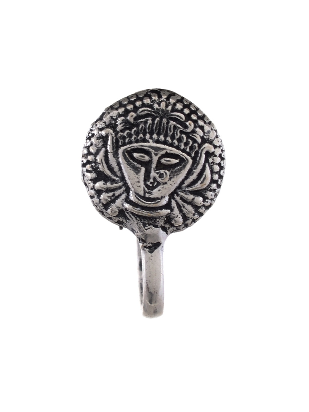 

Silvermerc Designs Women Oxidised Silver-Plated Clip-On Nosepin