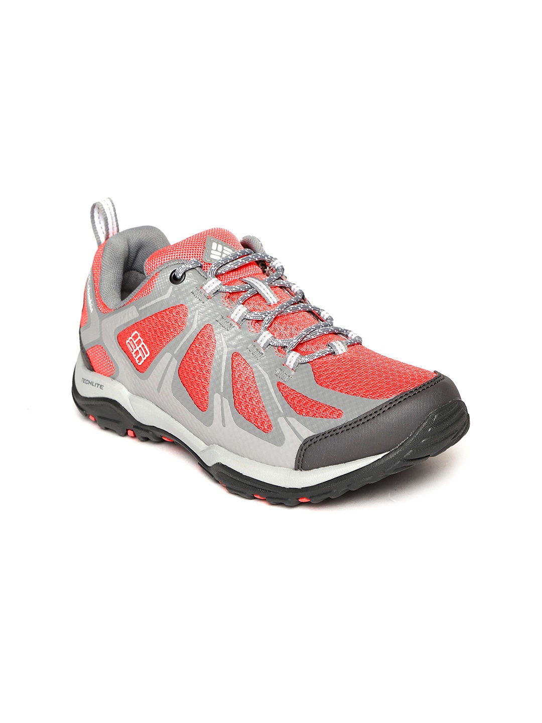 

Columbia Women Red & Grey PEAKFREAK XCRSN II XCEL Waterproof Hiking Shoes