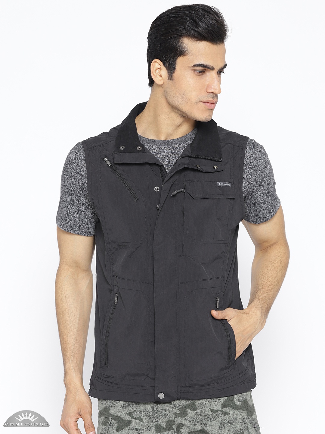 

Columbia Men Black Solid Silver Ridge II Tailored Jacket