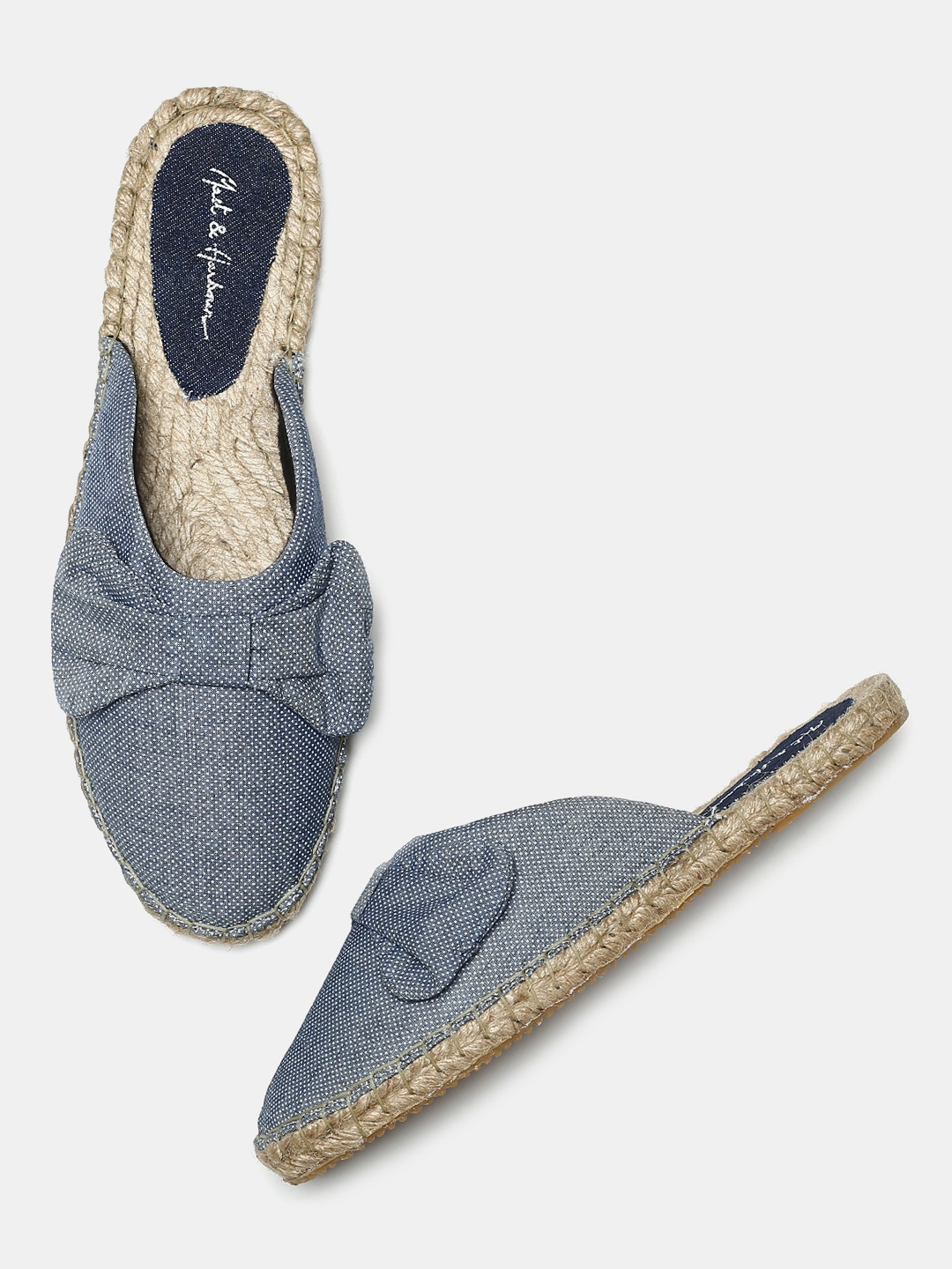 

Mast & Harbour Women Blue Solid Canvas Mules