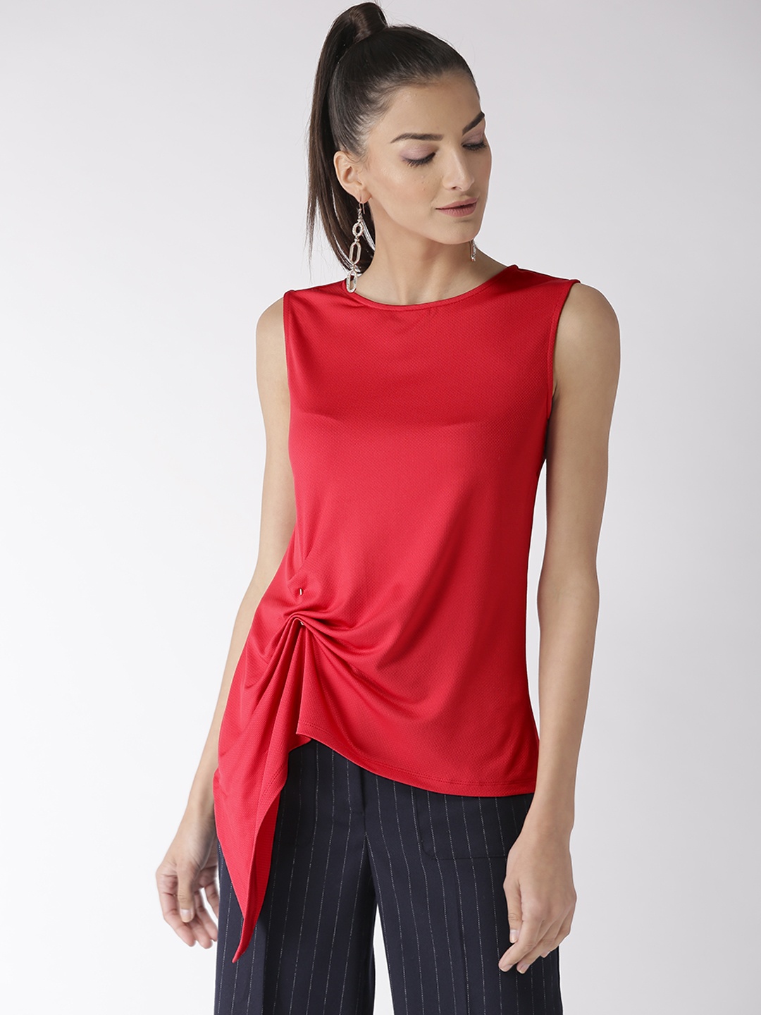 

Madame Women Red Solid Top
