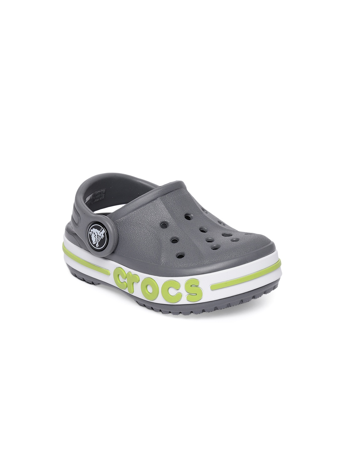 

Crocs Boys Grey Solid Clogs