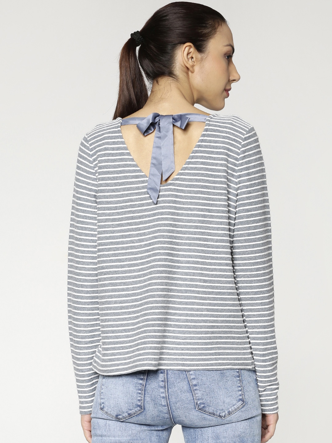 

ONLY Women Blue Striped Top