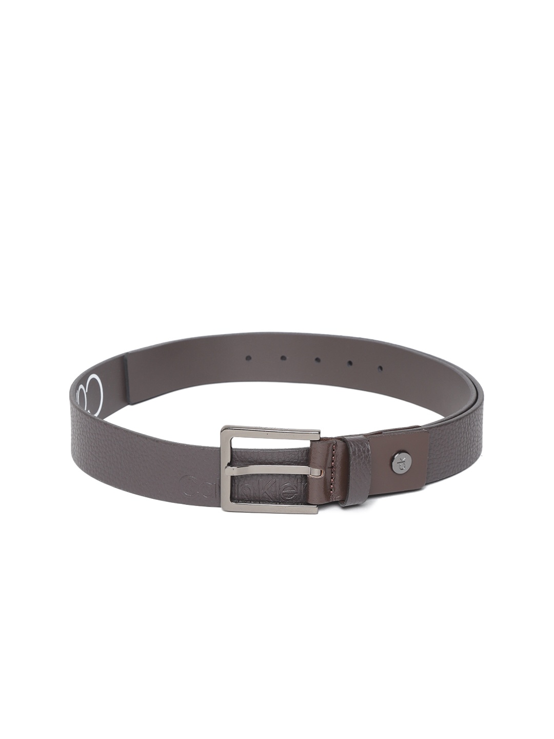 

Calvin Klein Men Coffee Brown Solid Leather Belt