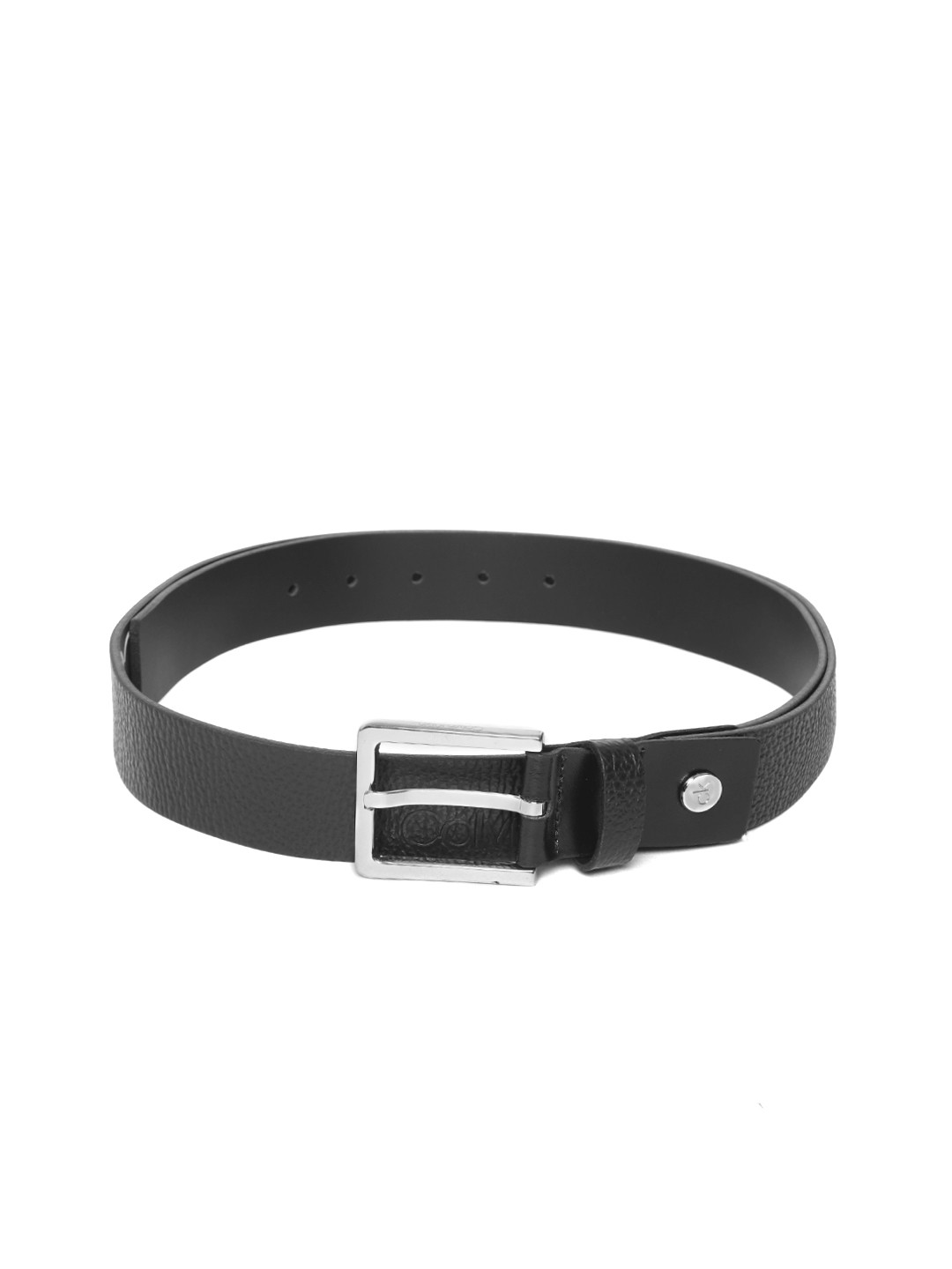 

Calvin Klein Men Black Solid Leather Belt